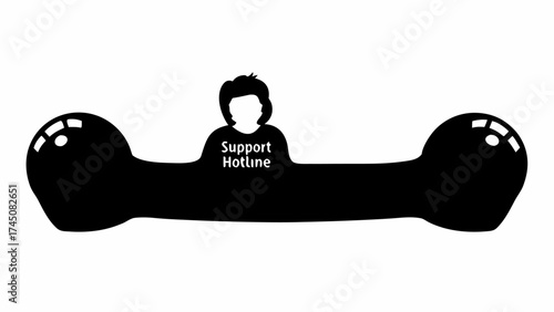 Dedicated person providing essential support via hotline services with clear communication channels