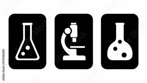 Science Laboratory Equipment Icons