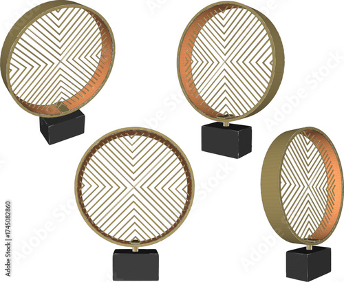 Vector illustration of modern abstract ornament decoration for interior decoration