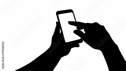 Person's hands holding and interacting with a modern smartphone screen, digital communication