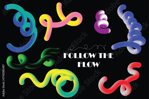 Dynamic wavy gradient banner design with vibrant colors