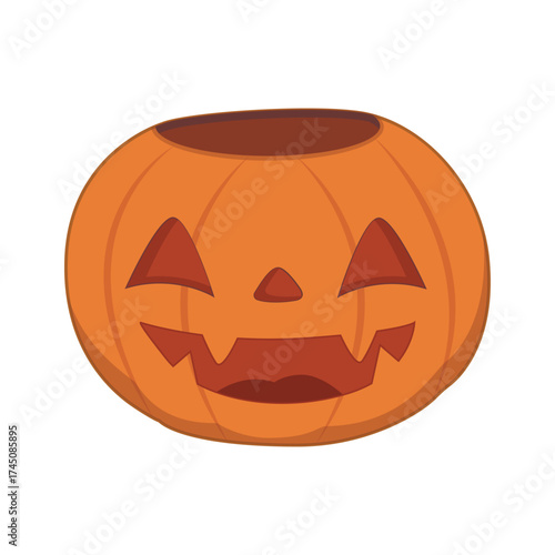 Cute Halloween Pumpkin Jack-o-lantern smiling