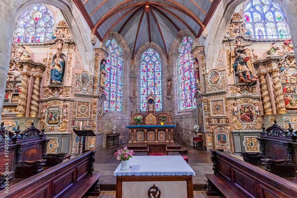Obraz premium Parish close church of Lampaul, finistere, brittany, france
