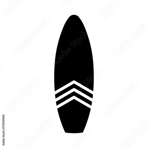 Surfboards position on white background. Construction of board in front, left and back side. Boards for wave riders. Isolated vector illustration. 