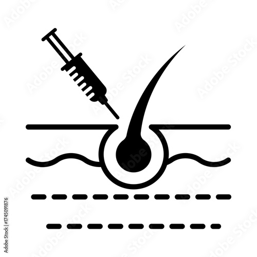 Hair care, follicle icon. Root growth care outline icons collection. Beauty, hair care symbols. Vector illustration, eps10