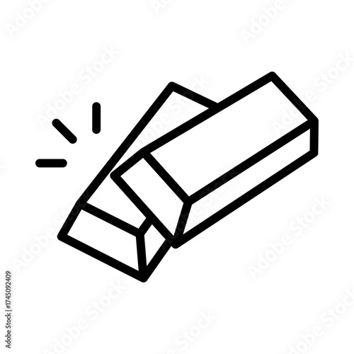 gold bar icon vector design template vector illustration