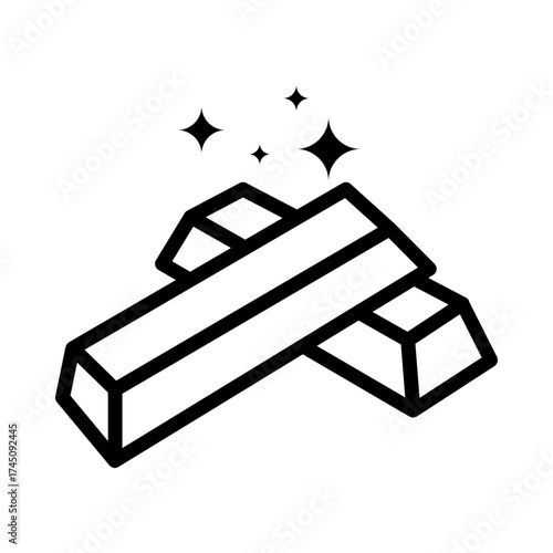 gold bar icon vector design template in white background vector illustration