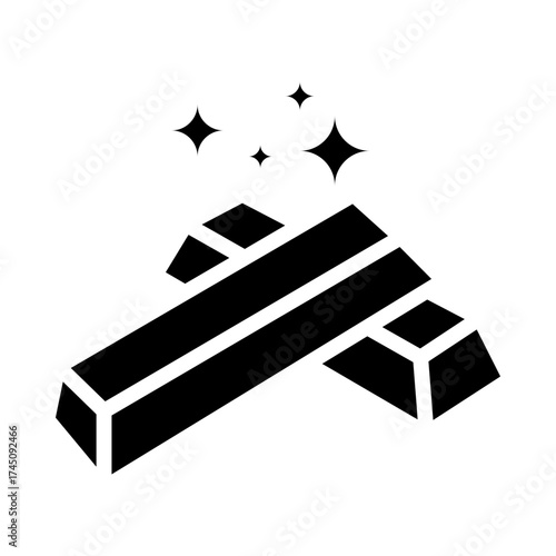 Gold Bars Icon Vector illustration