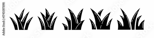 Bush set. Collection of bush, plant icon vector. Stock vector.
