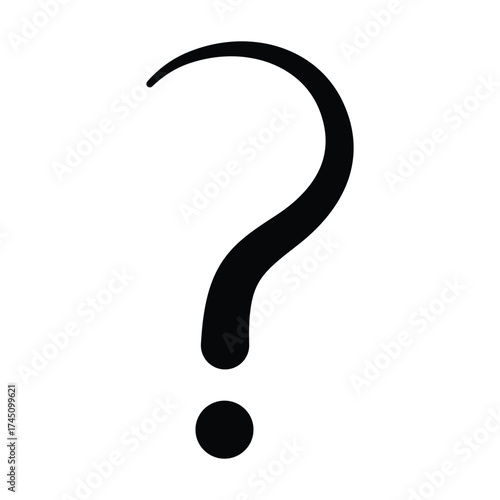 Question mark flat icon for apps and websites