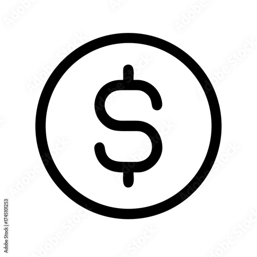 Vector art of dollar coin