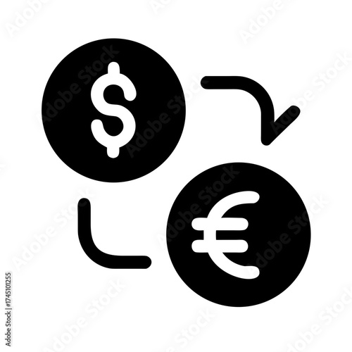 Vector art of dollar and euro currency exchange