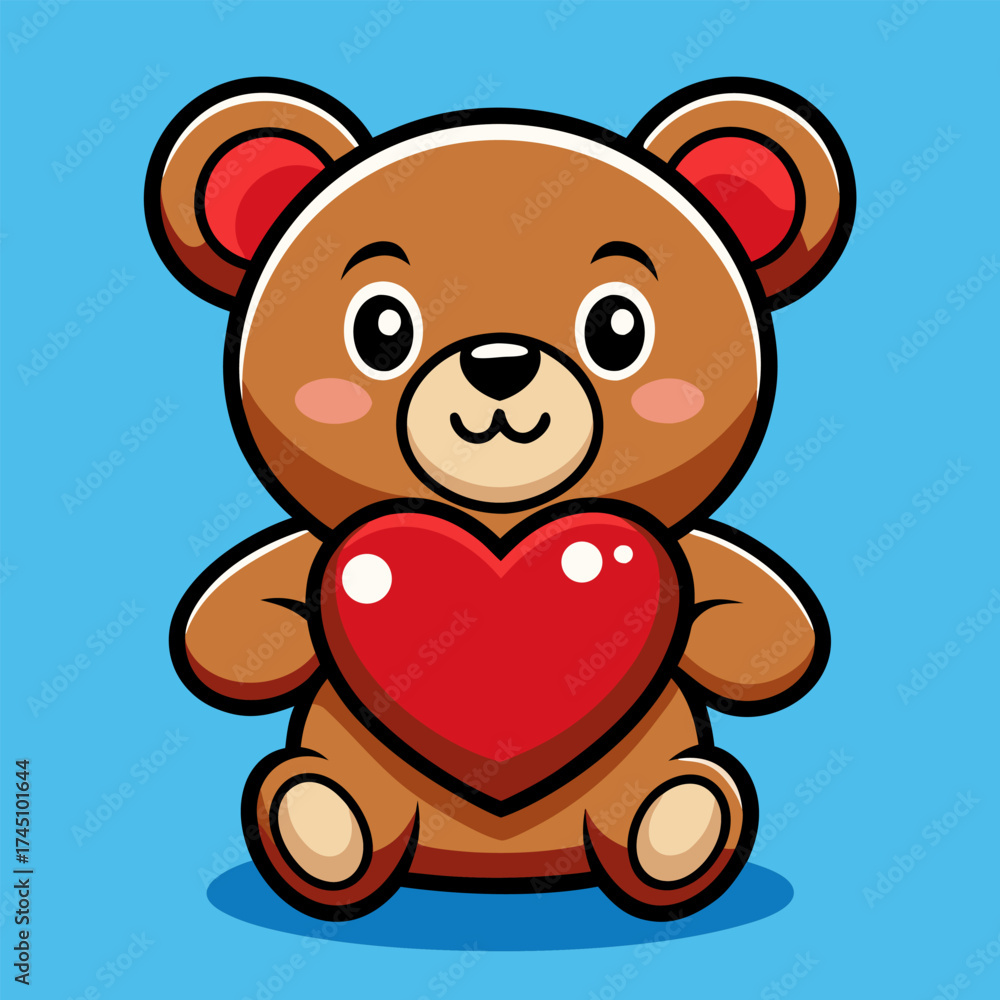 Fototapeta premium teddy bear with heart