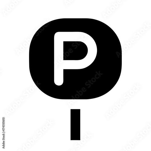 Vector art of parking sign