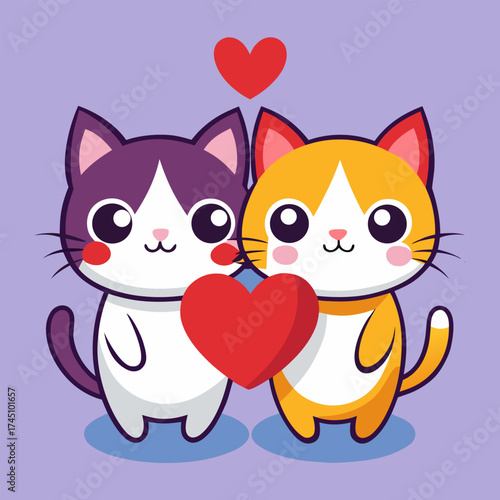 cat and heart