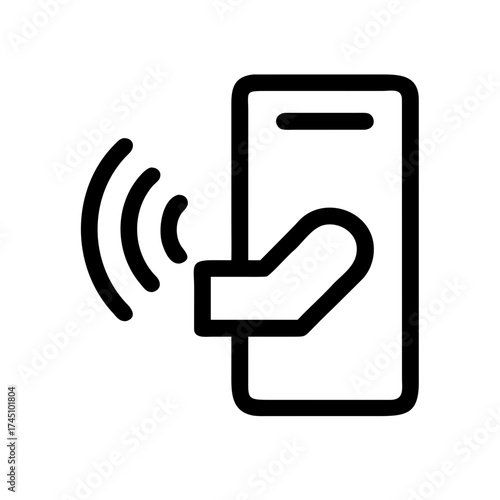 Vector art of smart door lock