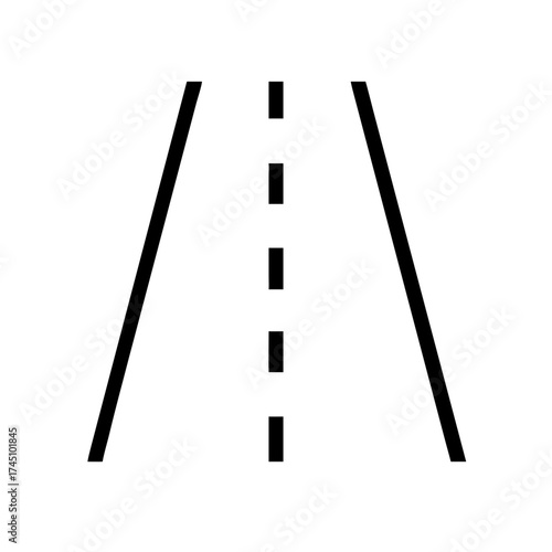 Vector art of straight road