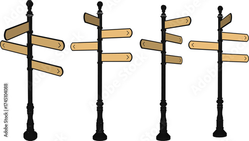 Vector sketch illustration of a classic vintage road sign warning notice board design 