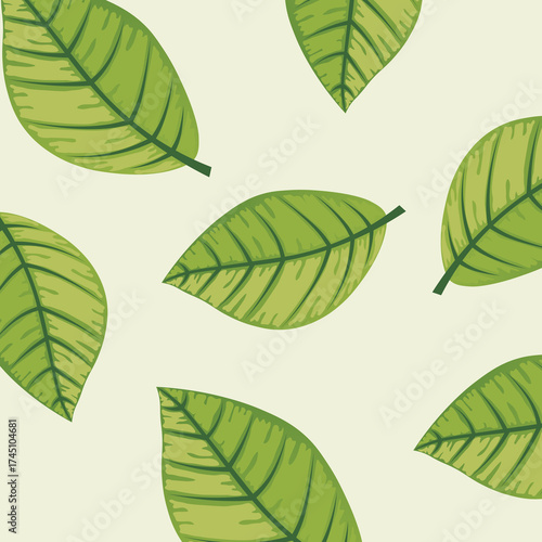 seamless pattern with leaves