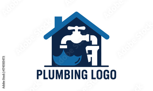Professional plumbing services logo for home repair and maintenance solutions
