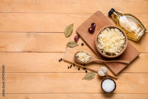 Bowl with tasty sauerkraut ...