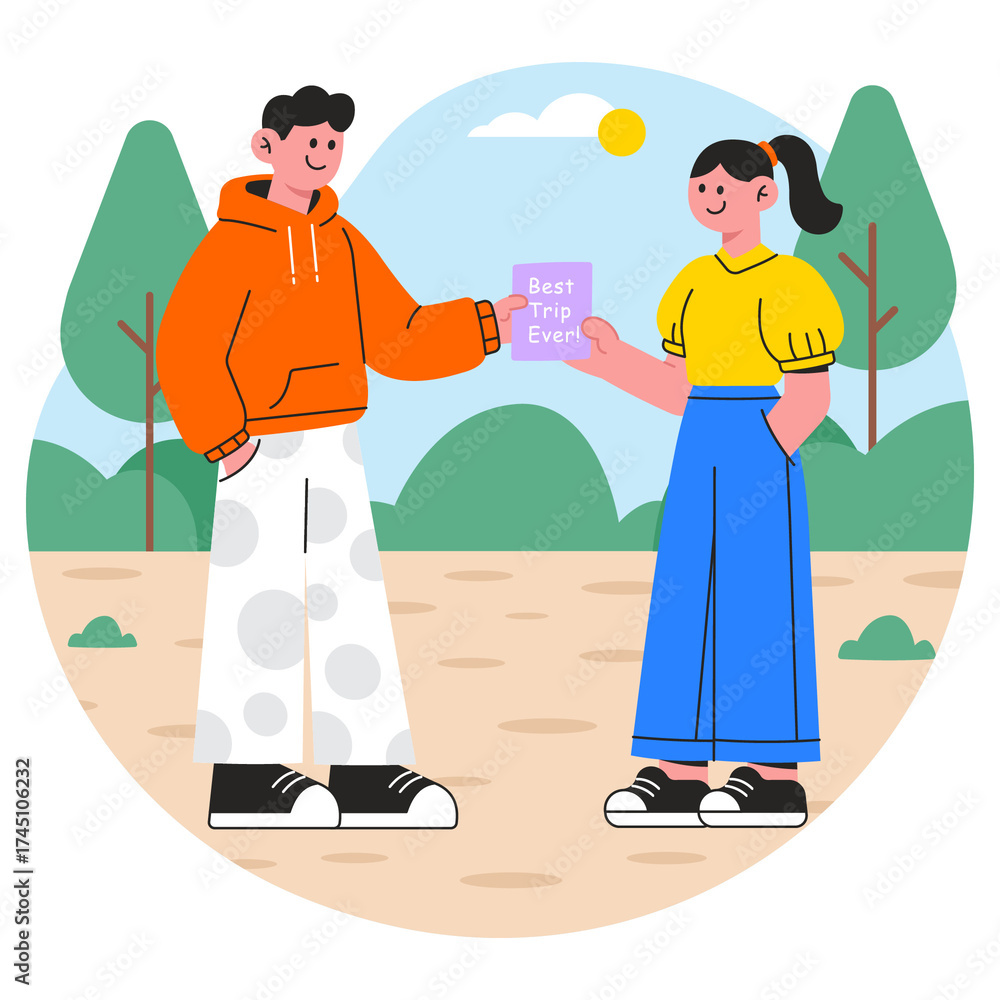 Fototapeta premium Best Trip PNG file on transparent background