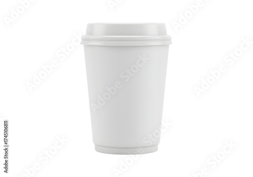 Wallpaper Mural Sleek white disposable coffee cup with lid for on the go beverages, perfect for cafes, offices, and busy mornings Torontodigital.ca