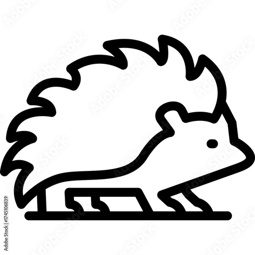 Hedgehog Icon Vector Element
