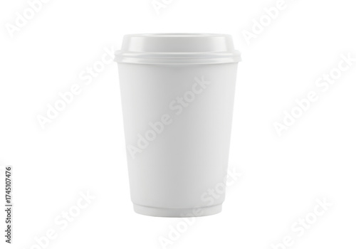 Wallpaper Mural Sleek white disposable coffee cup with lid ready for branding and customization, perfect for cafes and on the go beverages Torontodigital.ca