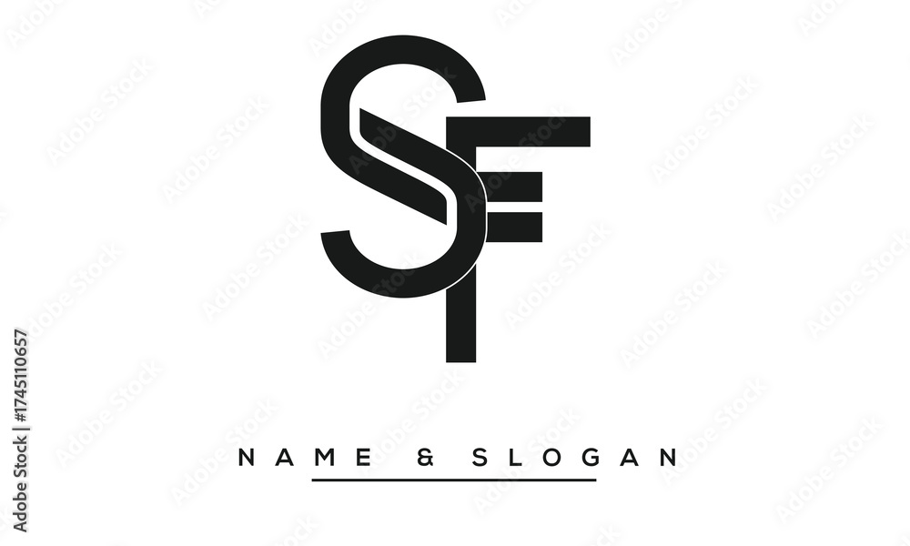 Obraz premium SF, FS Abstract Letters Logo Monogram