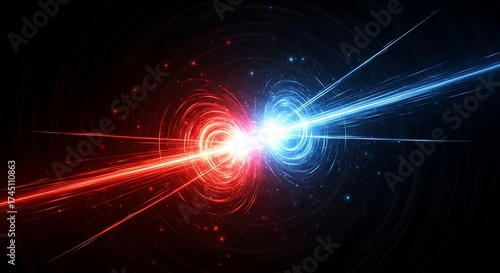 Collision of two particles in accelerator creates a bright flash of light