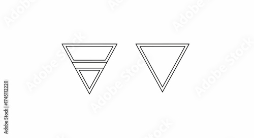 Striking geometric symbols representing elemental forces and abstract concepts, perfect for modern design projects