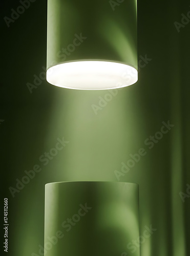 lamp on the exclusive green wall
