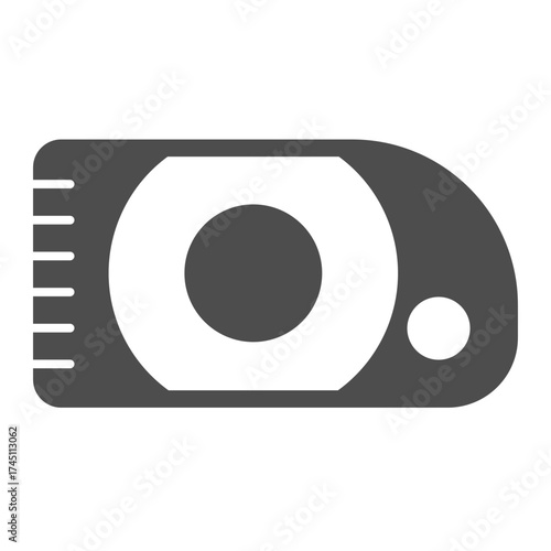 Car headlight solid icon, car parts concept. Vector graphics. Headlight sign on white background, glyph style icon for mobile or web design.