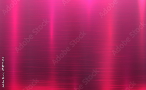 Vector pink metallic tones background. Abstract gradient bright and shiny light reflection brushed steel metal texture. Illustration for background, backdrop, web, wallpaper, print and design artwork.