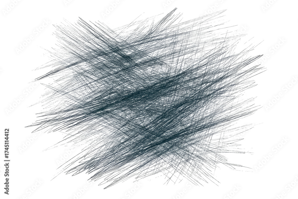 Obraz premium An abstract illustration of tangled, overlapping dark gray lines forming a loose, hazy shape