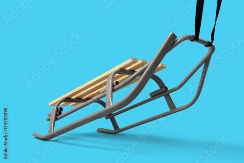 Classic wooden sled with me...