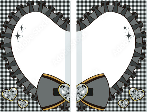 A cute idol, cheki, heart-shaped, polaroid camera, and a connecting love, black / 繋がるラブハートカップルチェキ 可愛い アイドルメイド宿題チェキ 黒