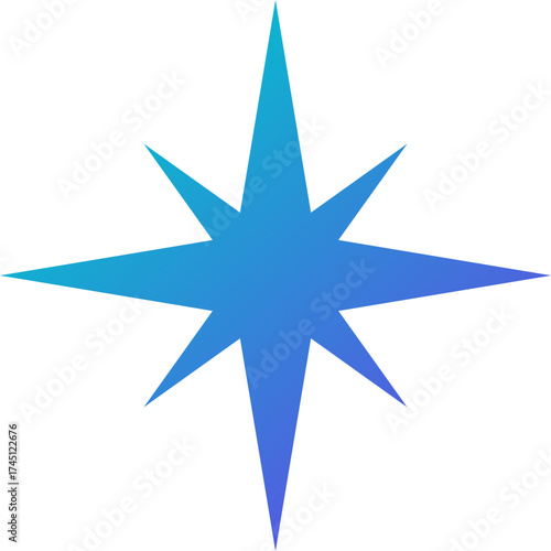 AI generation icon in gradient style. Symbol of artificial intelligence, image creation, and digital technology