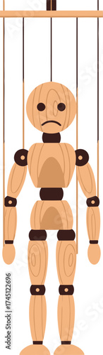 Sad Wooden Marionette Puppet