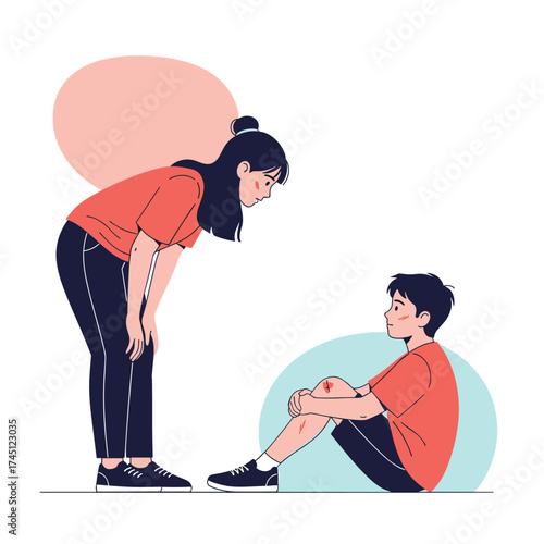 A caring individual offering support and guidance to someone facing challenges and seeking understanding.