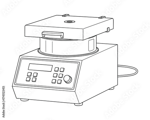 Laboratory Equipment Illustration: Laboratory Sample Mixer Device for Scientific Use