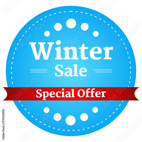 Winter Sale special offer label business promotion tag 