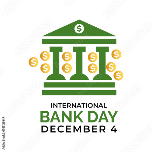 Happy World Bank Day. Celebrating global unity in development, financial inclusion, and lasting economic impact. vector graphics with bank, money, world savings day. Banner poster, social media design