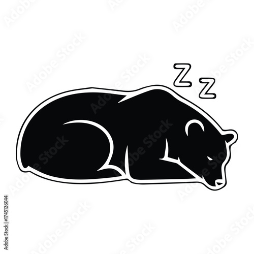 bear on a black background vector