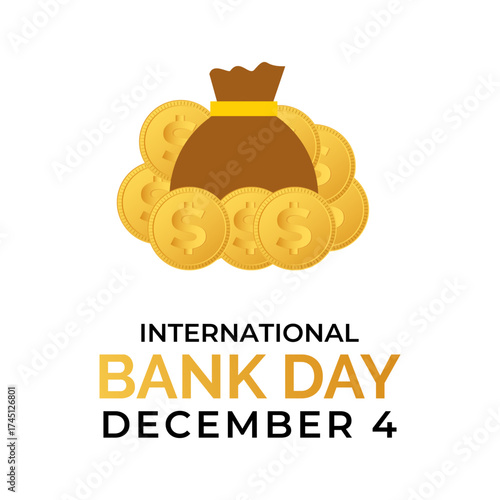 Happy World Bank Day. Celebrating global unity in development, financial inclusion, and lasting economic impact. vector graphics with bank, money, world savings day. Banner poster, social media design