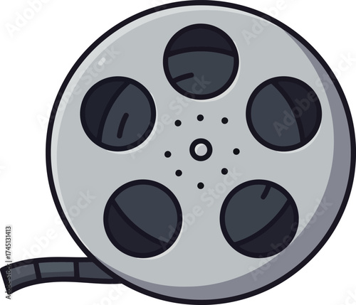 Retro Film Reel Icon