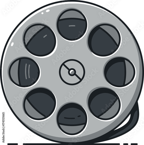 Retro Film Reel Icon