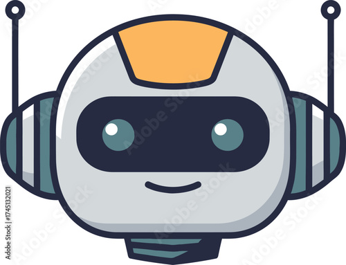Cute Robot Head Icon