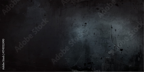 Dark, old grunge wall texture with rough concrete surface and vintage gray pattern for a blank aged backdrop.